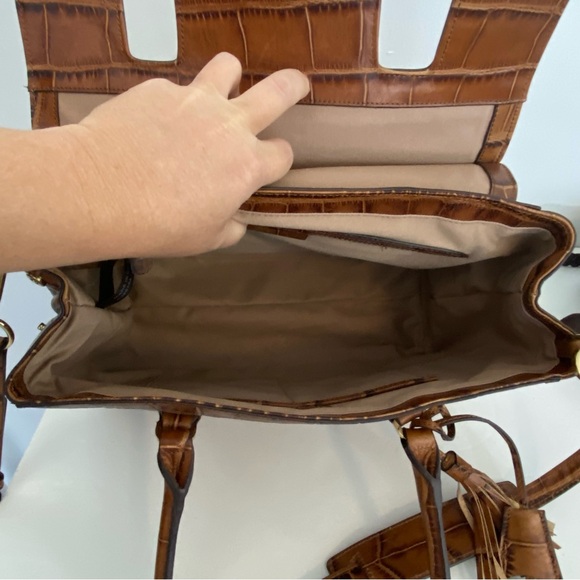 GILI Got It Love It genuine leather Croc embossed handbag purse NWOT - Picture 8 of 13